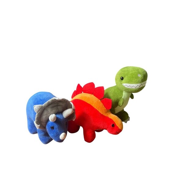 Lot of 3 Gund Dino Chatter 8" Plush Toys Stuffed Animals Multicolor Kids 6051874 - Picture 1 of 9